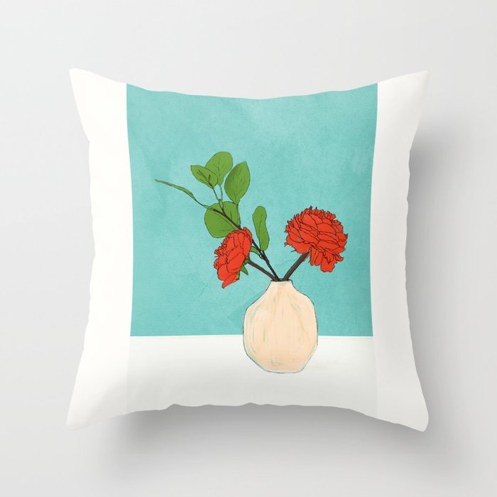 Thought of you Blue Throw Pillow Gallery Image 6
