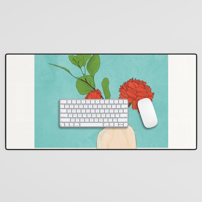 Thought of you Blue Desk Mat Gallery Image 1