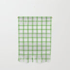Green geometric plaid gingham pattern Wall Hanging Gallery Image 1