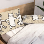 The angel and devil and cat Pillow Sham Gallery Image 2