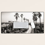 Los Angeles Black and White Desk Mat Gallery Image 1