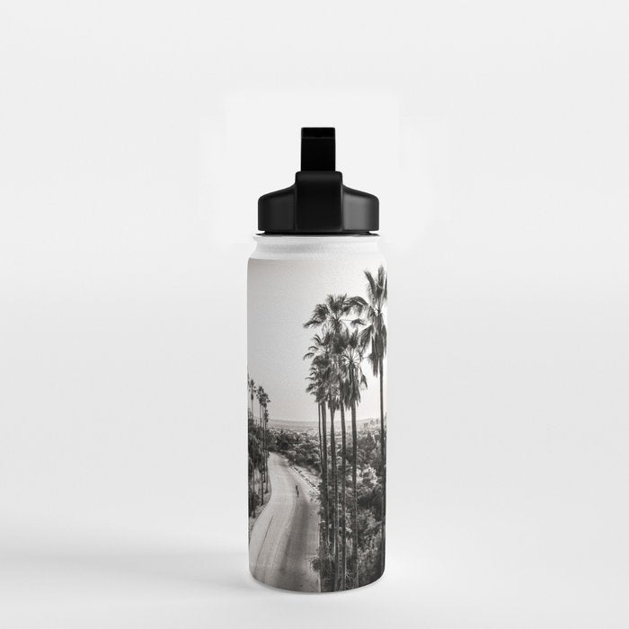 Los Angeles Black and White Water Bottle Gallery Image 2