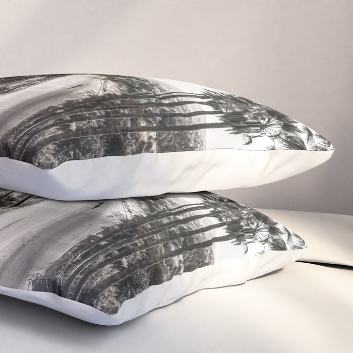 Los Angeles Black and White Pillow Sham Gallery Image 3