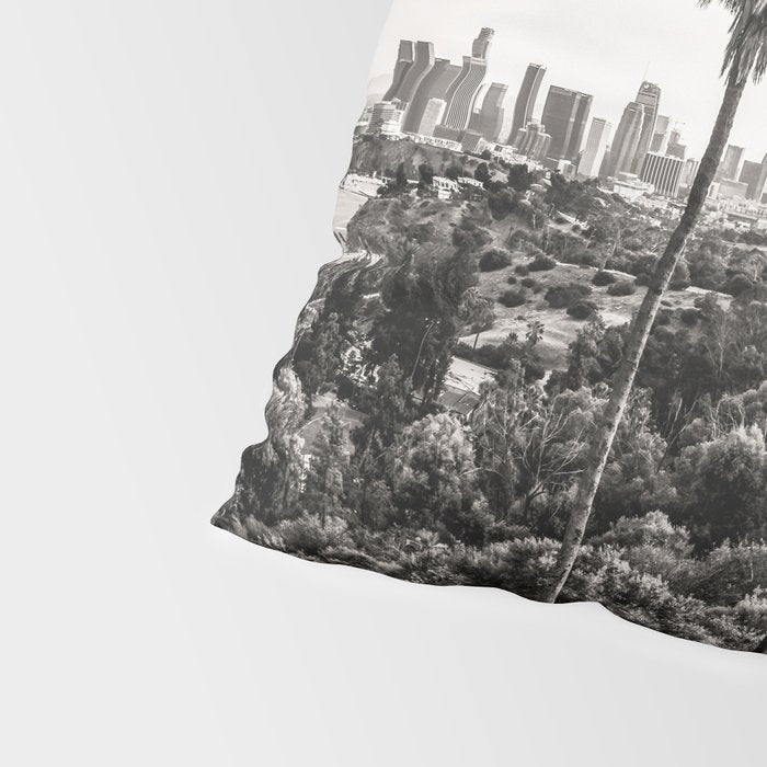 Los Angeles Black and White Pillow Sham Gallery Image 4