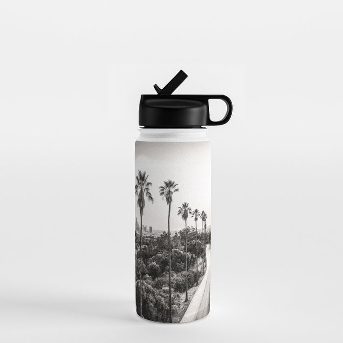Los Angeles Black and White Water Bottle Gallery Image 1