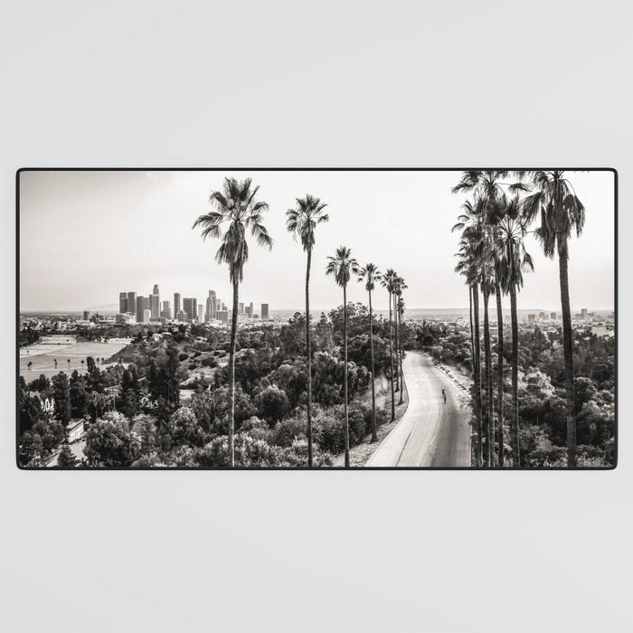 Los Angeles Black and White Desk Mat Gallery Image 3