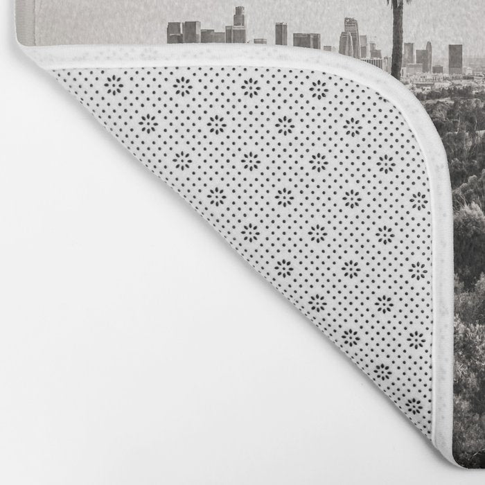 Los Angeles Black and White Bath Mat Gallery Image 2