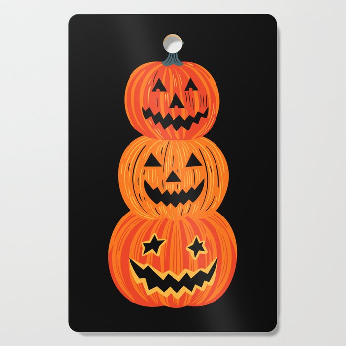 Happy halloween pumpkin jack o lantern art Cutting Board Gallery Image 1