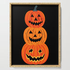 Happy halloween pumpkin jack o lantern art Serving Tray Gallery Image 1