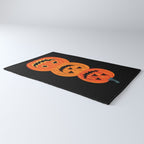 Happy halloween pumpkin jack o lantern art Rug Gallery Image 3