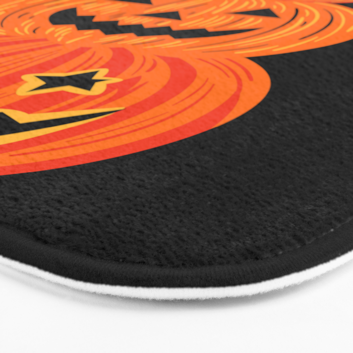 Happy halloween pumpkin jack o lantern art Bath Mat Gallery Image 3