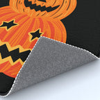 Happy halloween pumpkin jack o lantern art Rug Gallery Image 4