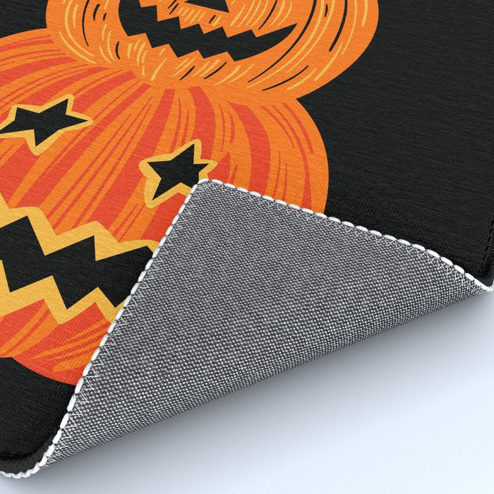 Happy halloween pumpkin jack o lantern art Rug Gallery Image 4