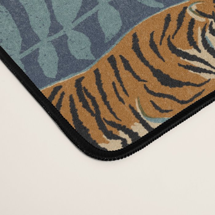 Tigers - dusky blue Desk Mat Gallery Image 4