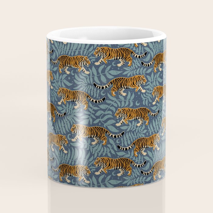 Tigers - dusky blue Coffee Mug Gallery Image 4