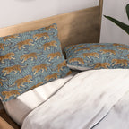 Tigers - dusky blue Pillow Sham Gallery Image 2