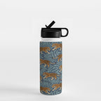 Tigers - dusky blue Water Bottle Gallery Image 1
