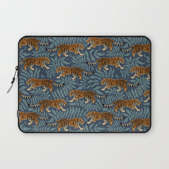 Tigers - dusky blue Laptop Sleeve Gallery Image 1