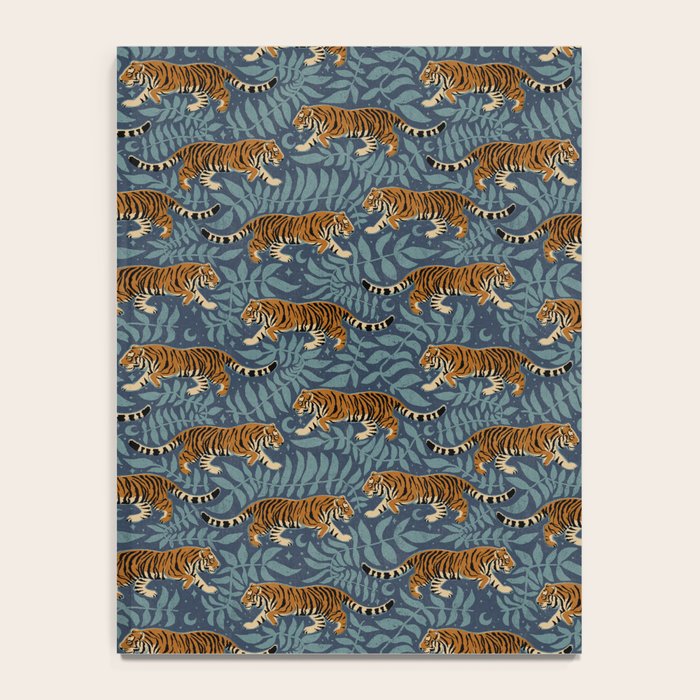 Tigers - dusky blue Notebook Gallery Image 4