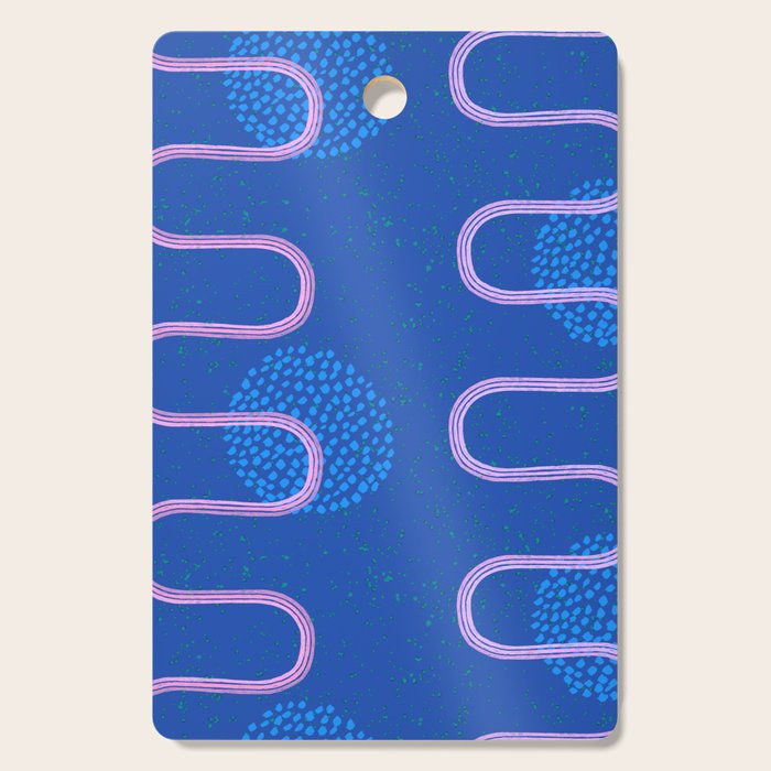 Abstract Fields in Navy Blue & Pastel Pink Cutting Board Gallery Image 1