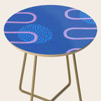 Abstract Fields in Navy Blue & Pastel Pink Side Table Gallery Image 2