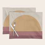 Minimal Retro Sunset Sunrise - Burgundy Ruby Red Placemat Gallery Image 1