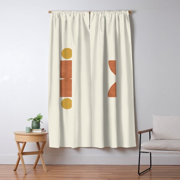 Half-circle Balance - Orange Window Curtain Gallery Image 1