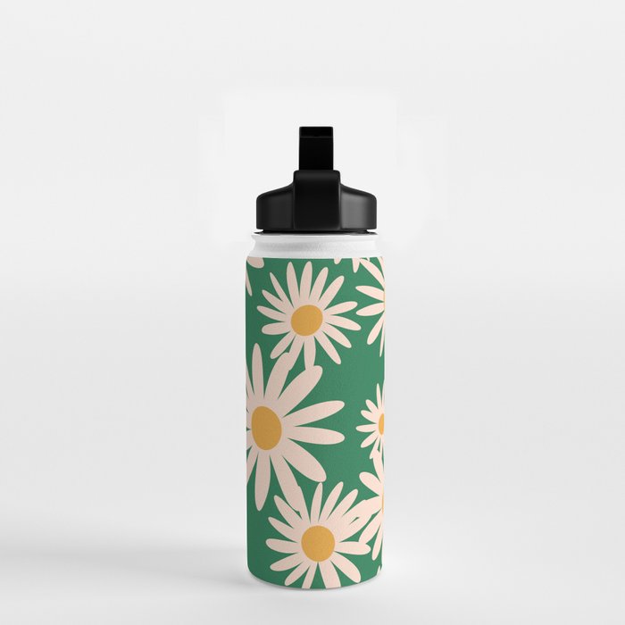 Retro Daisy pattern  Water Bottle Gallery Image 2