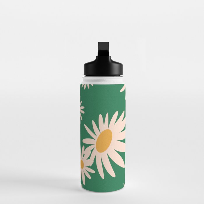 Retro Daisy pattern  Water Bottle Gallery Image 3