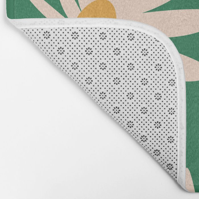 Retro Daisy pattern  Bath Mat Gallery Image 2