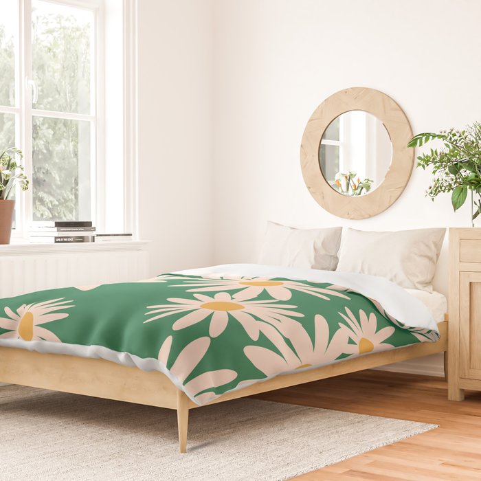 Retro Daisy pattern  Duvet Cover Gallery Image 2