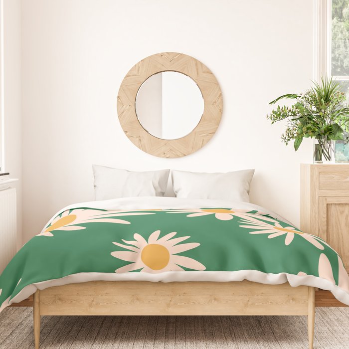 Retro Daisy pattern  Duvet Cover Gallery Image 3