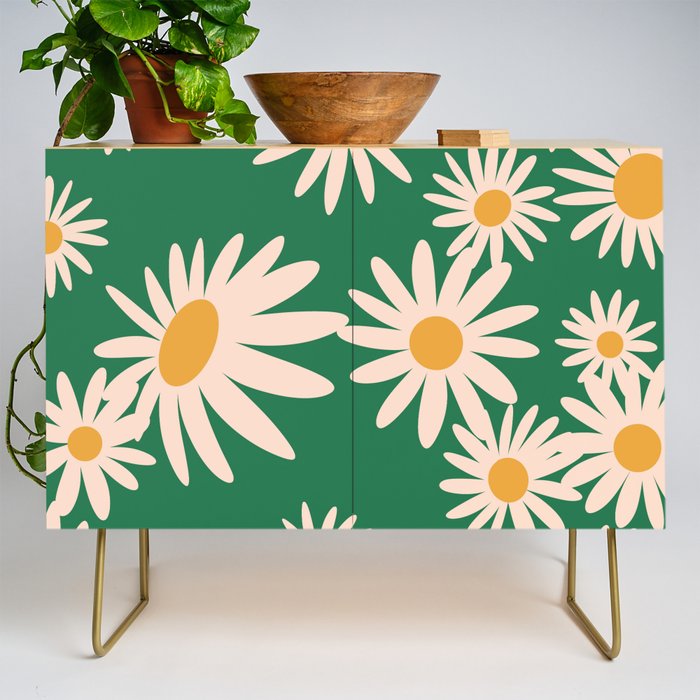 Retro Daisy pattern  Credenza Gallery Image 1