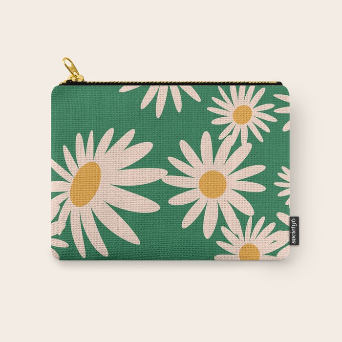 Retro Daisy pattern  Carry All Pouch Gallery Image 1