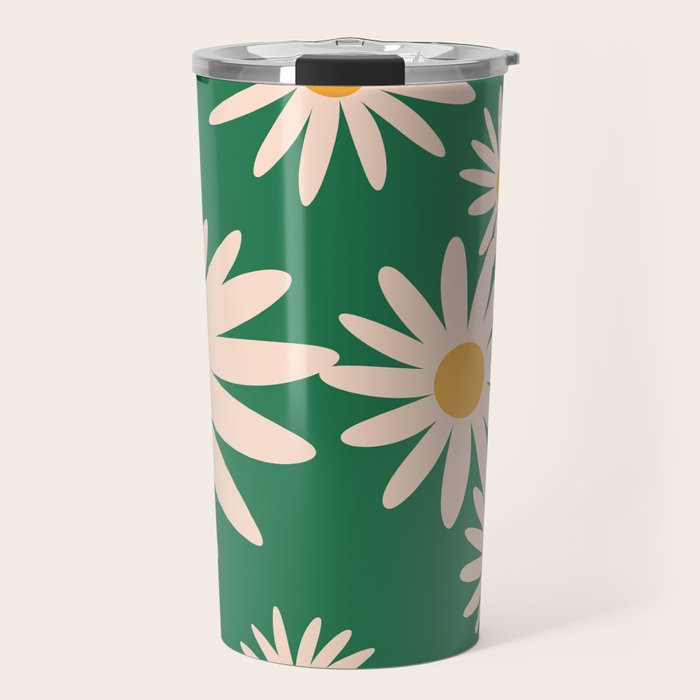 Retro Daisy pattern  Travel Mug Gallery Image 1