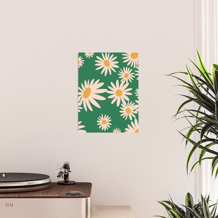 Retro Daisy pattern  Poster Gallery Image 2