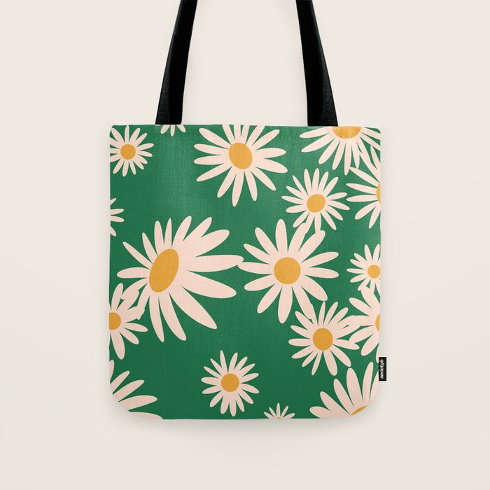 Retro Daisy pattern  Tote Bag Gallery Image 1