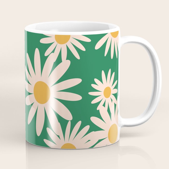 Retro Daisy pattern  Coffee Mug Gallery Image 1