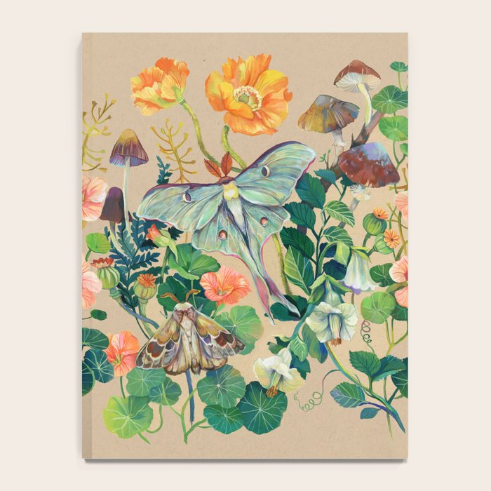 Floral Luna Moth Notebook Gallery Image 4