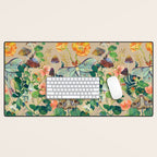Floral Luna Moth Desk Mat Gallery Image 1
