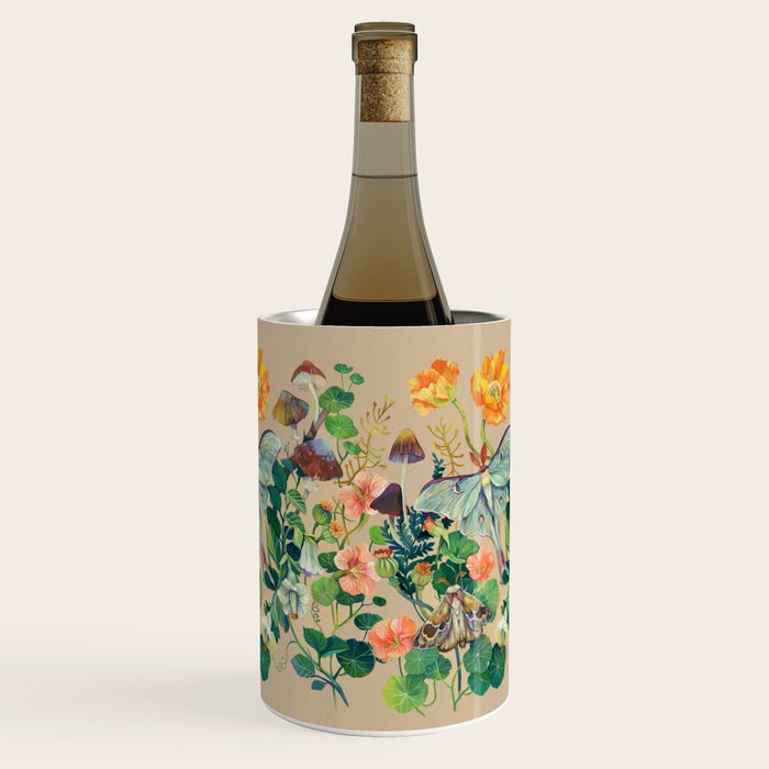 Floral Luna Moth Wine Chiller Gallery Image 3