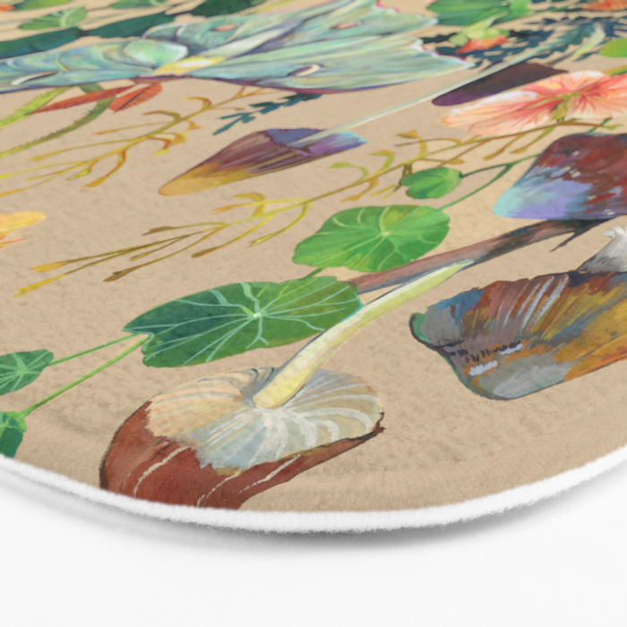 Floral Luna Moth Bath Mat Gallery Image 3