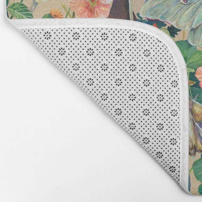 Floral Luna Moth Bath Mat Gallery Image 2