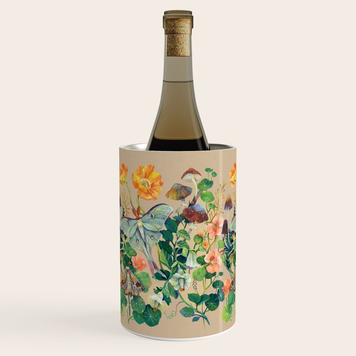 Floral Luna Moth Wine Chiller Gallery Image 2