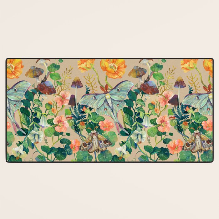 Floral Luna Moth Desk Mat Gallery Image 3