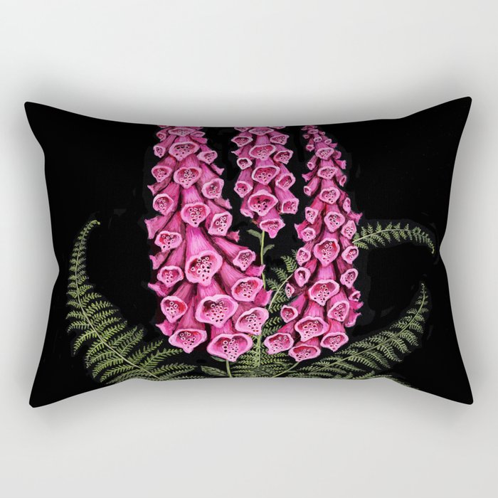 Foxglove and Fern Rectangular Pillow Gallery Image 1