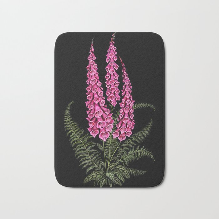 Foxglove and Fern Bath Mat Gallery Image 1