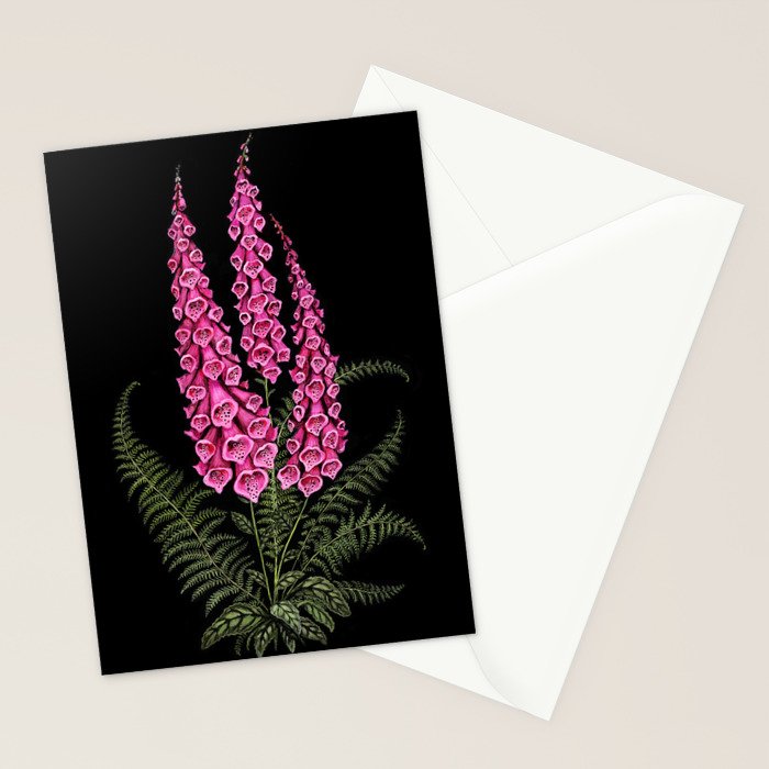 Foxglove and Fern Stationery Card Gallery Image 2