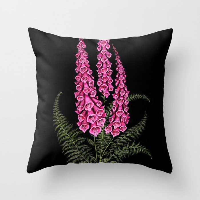 Foxglove and Fern Throw Pillow Gallery Image 6