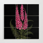 Foxglove and Fern Wood Wall Art Gallery Image 1